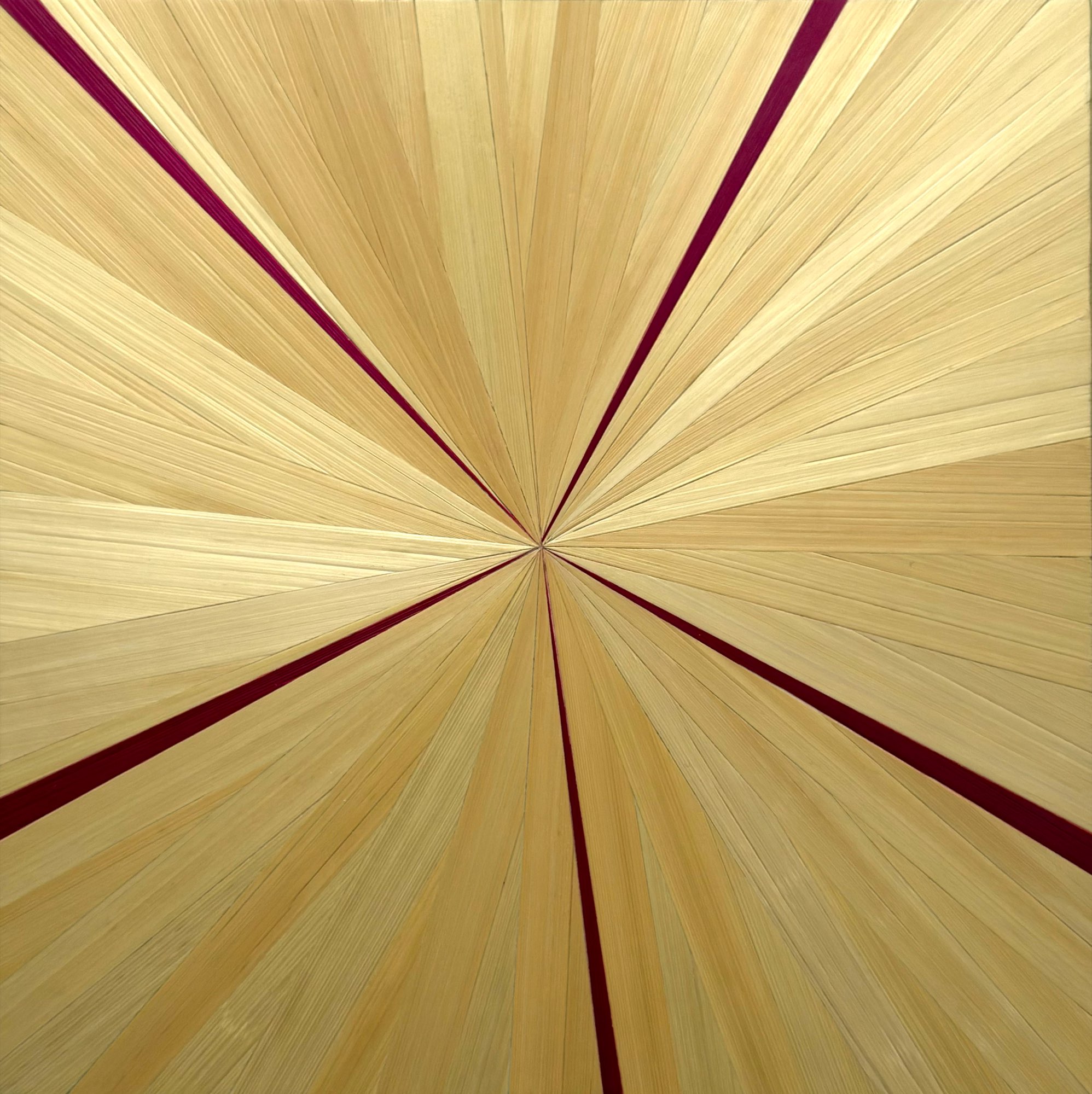 Gold Study – Solar Veins - Straw marquetry artwork