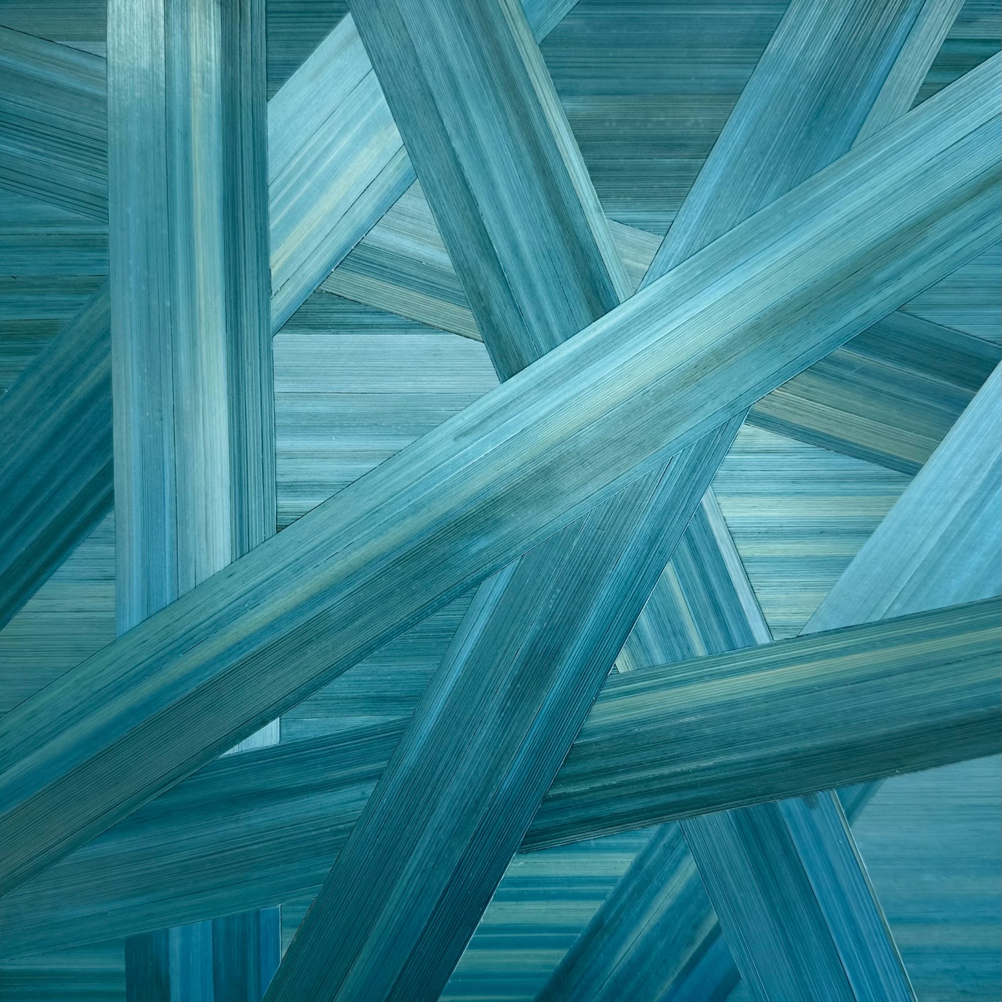 Interwoven Light - Straw marquetry artwork