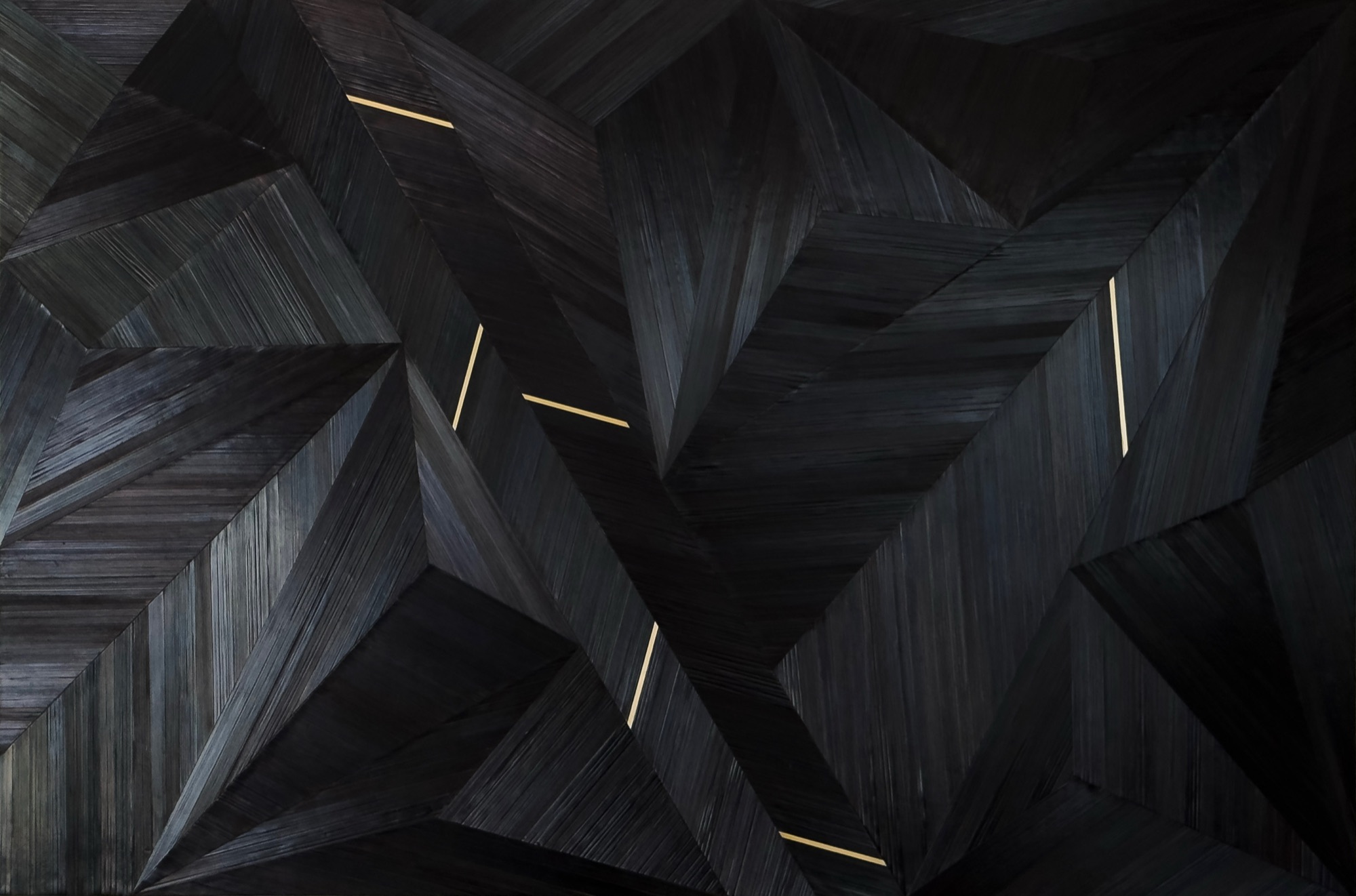 Whispers of Gold - Straw marquetry artwork